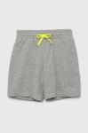 Дитячі шорти United Colors of Benetton колір сірий з принтом регульована талія
