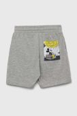 Дитячі шорти United Colors of Benetton колір сірий з принтом регульована талія
