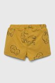 Бавовняні дитячі шорти United Colors of Benetton колір жовтий візерунок