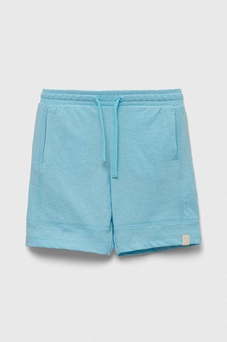 Дитячі шорти United Colors of Benetton однотонні регульована талія колір блакитний (3234564)