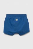 Бавовняні дитячі шорти United Colors of Benetton однотонні регульована талія колір блакитний