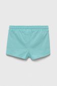Дитячі бавовняні шорти United Colors of Benetton колір бірюзовий однотонні регульована талія (3279860)