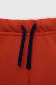 Бавовняні шорти United Colors of Benetton колір помаранчевий однотонні регульована талія