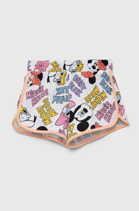 Дитячі бавовняні шорти United Colors of Benetton колір білий візерунок