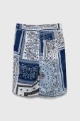 Дитячі бавовняні шорти United Colors of Benetton візерунок регульована талія колір блакитний