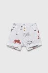 Бавовняні дитячі шорти United Colors of Benetton колір білий візерунок