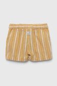 Бавовняні дитячі шорти United Colors of Benetton колір жовтий візерунок регульована талія