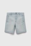 Дитячі джинсові шорти United Colors of Benetton однотонні регульована талія колір блакитний (3279930)