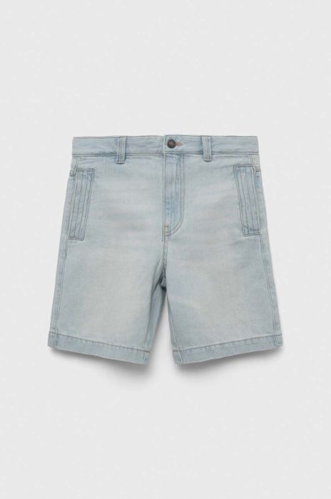 Дитячі джинсові шорти United Colors of Benetton однотонні регульована талія колір блакитний (3279930)