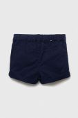 Дитячі бавовняні шорти United Colors of Benetton колір синій однотонні