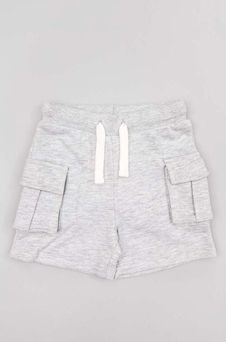 Шорти для немовлят zippy колір сірий меланж регульована талія