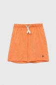 Дитячі бавовняні шорти zippy колір помаранчевий однотонні регульована талія