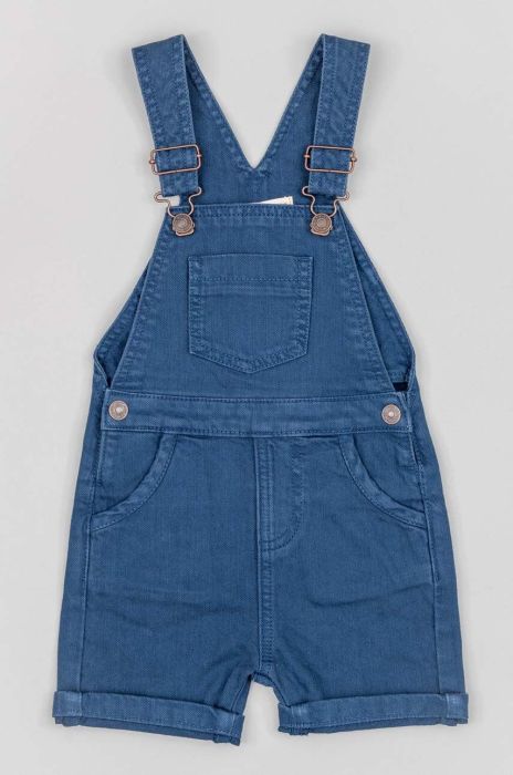 Дитячі бавовняні шорти zippy колір синій однотонні