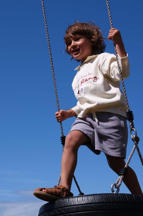 Дитячі бавовняні шорти Konges Sl?jd однотонні колір блакитний (3177149)