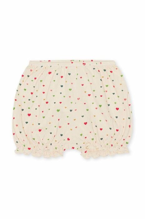 Дитячі бавовняні шорти Konges Sl?jd колір бежевий візерунок (3053872)