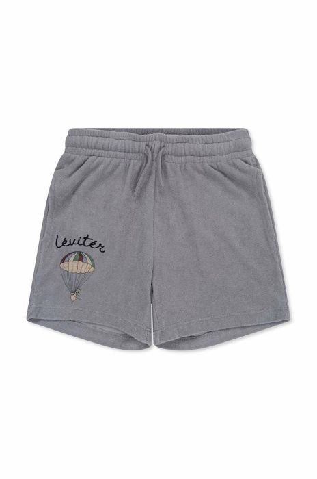 Дитячі бавовняні шорти Konges Sl?jd з принтом колір блакитний