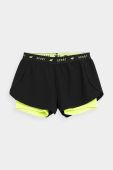 Дитячі шорти 4F колір чорний з принтом