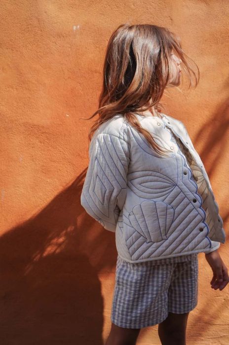 Дитячі бавовняні шорти Konges Sl?jd візерунок колір блакитний (3264272)