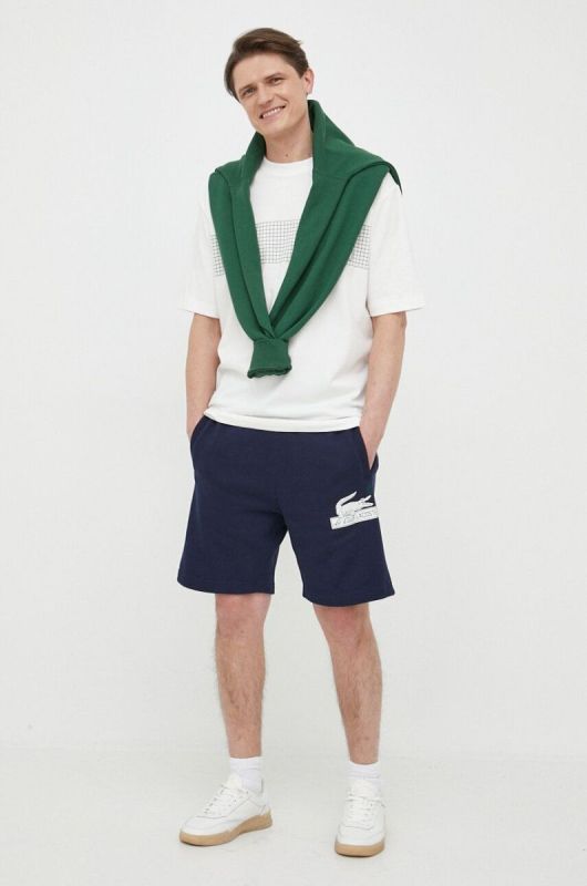 Бавовняні шорти Lacoste колір синій GH5582-166 фото 2