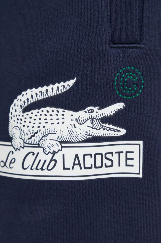 Бавовняні шорти Lacoste колір синій GH5582-166 фото 4