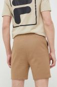 Бавовняні шорти Fila колір коричневий