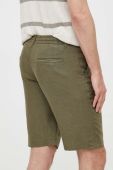 Лляні шорти United Colors of Benetton колір зелений