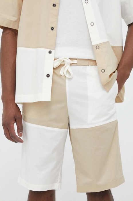 Бавовняні шорти United Colors of Benetton колір бежевий (3300553)