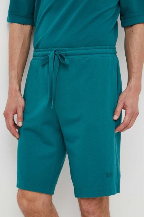 Бавовняні шорти United Colors of Benetton колір зелений
