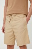 Бавовняні шорти United Colors of Benetton колір бежевий (3285835)