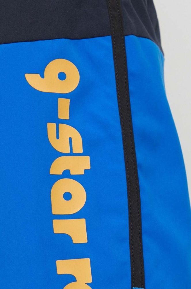 Купальні шорти G-Star Raw чоловічі візерунок колір блакитний фото 4