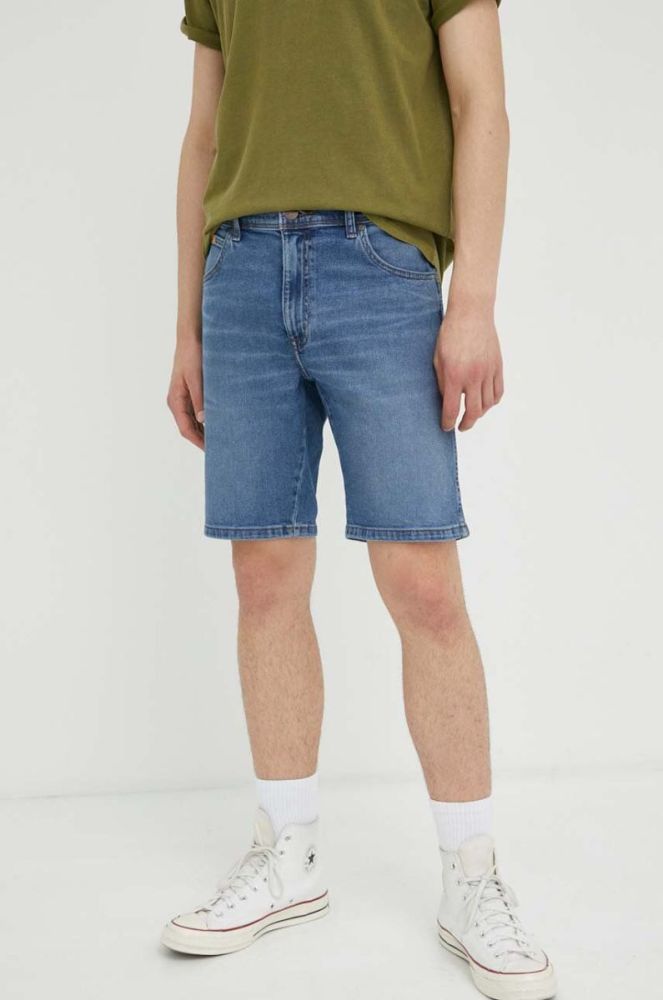 Джинсові шорти Wrangler чоловічі колір блакитний (3259162) фото 4