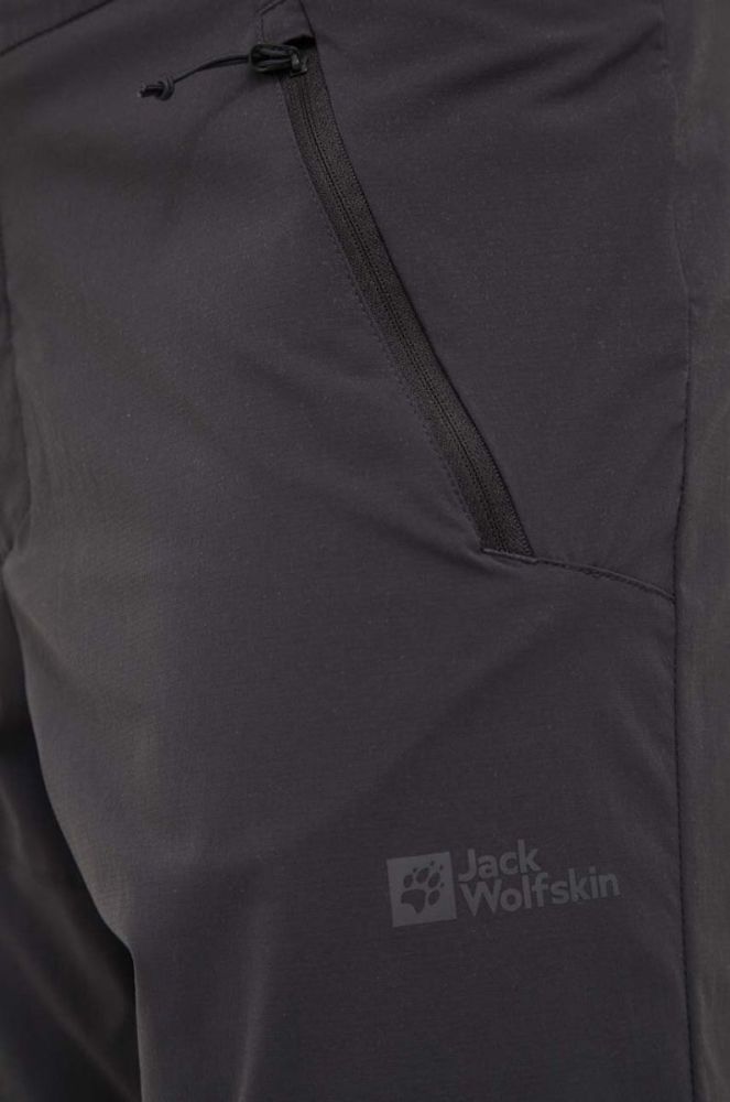 Спортивні шорти Jack Wolfskin Glastal чоловічі колір чорний фото 4