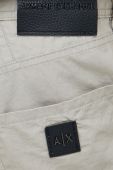 Бавовняні шорти Armani Exchange колір бежевий