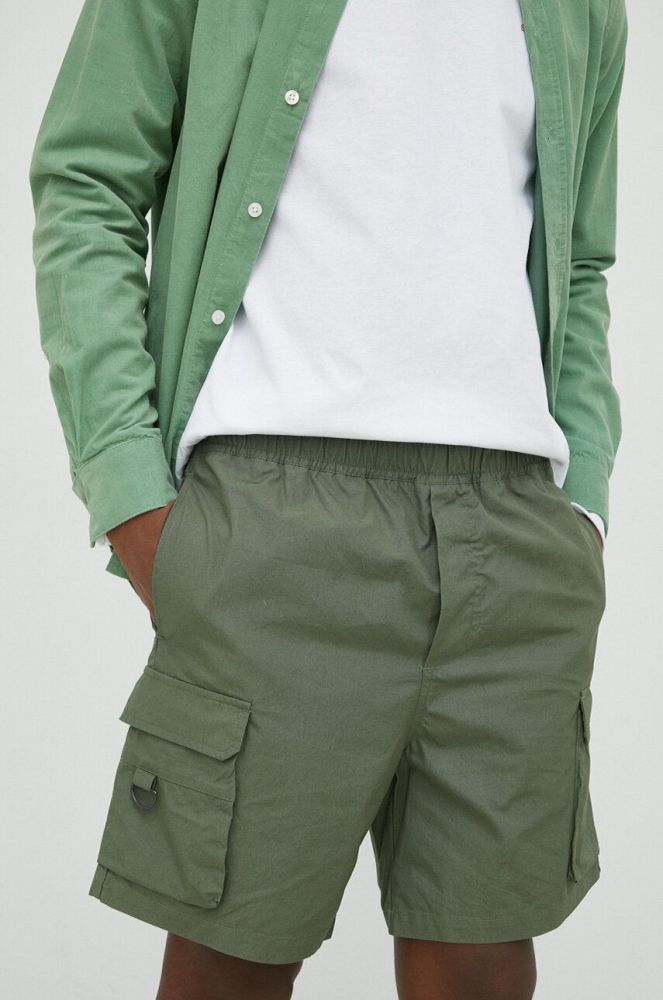 Бавовняні шорти Samsoe Samsoe колір зелений
