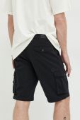 Бавовняні шорти Quiksilver колір чорний