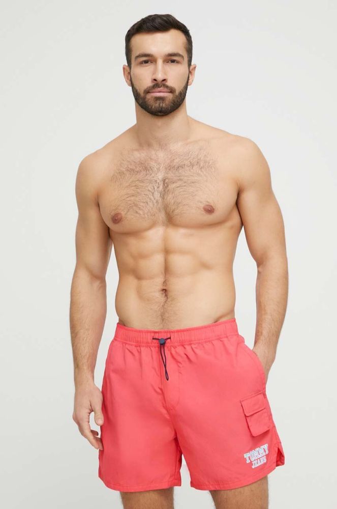 Купальні шорти Tommy Jeans колір рожевий (3148574)