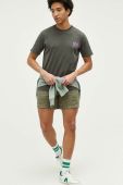 Лляні шорти Superdry колір зелений