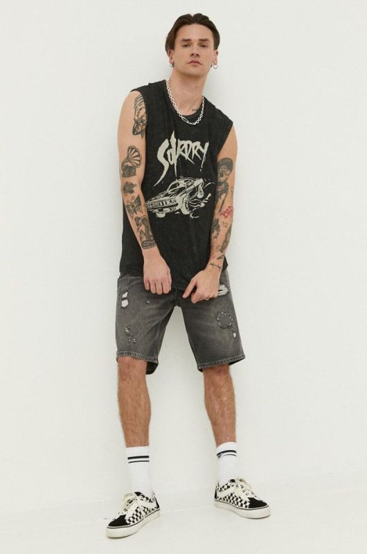 Джинсові шорти Superdry чоловічі колір сірий (3163769) фото 2