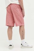 Бавовняні шорти HUGO колір рожевий