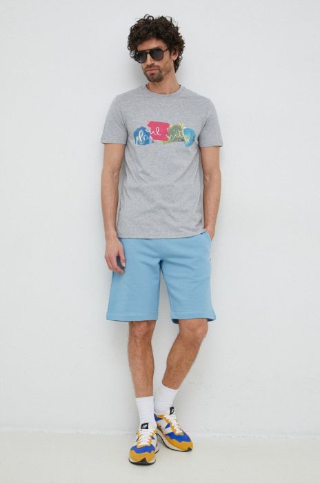 Бавовняні шорти PS Paul Smith колір блакитний (2997355)