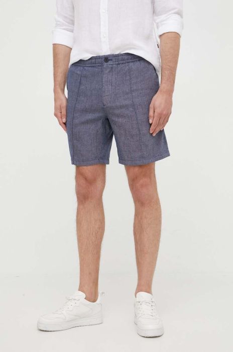 Лляні шорти Michael Kors колір синій