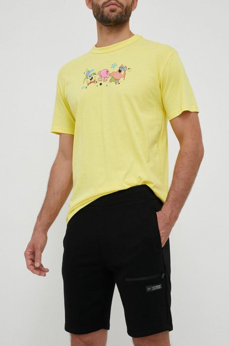 Бавовняні шорти 4F колір чорний