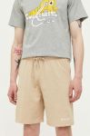 Бавовняні шорти Nicce колір бежевий