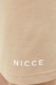 Бавовняні шорти Nicce колір бежевий