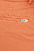 Шорти з домішкою льону Pepe Jeans Arkin колір помаранчевий