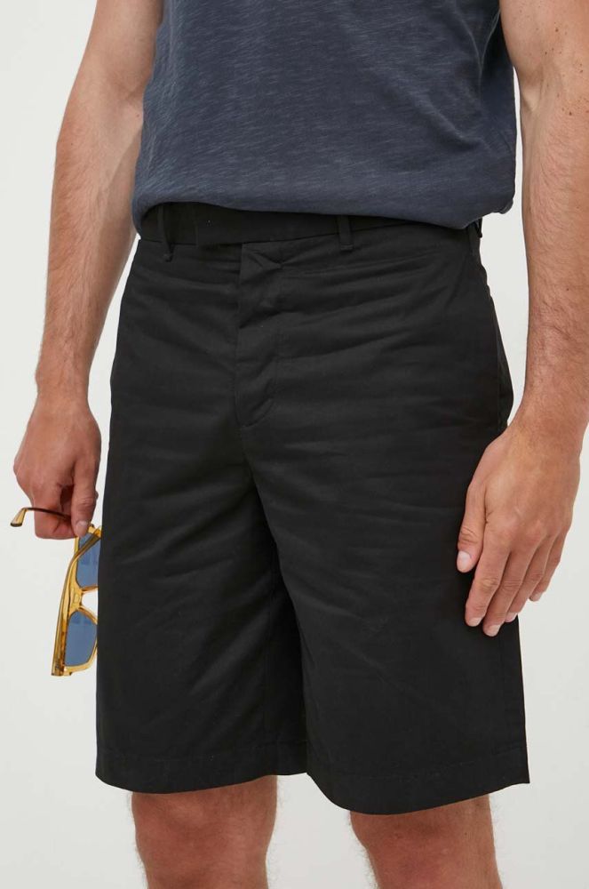Купальні шорти AllSaints чоловічі колір чорний однотонні