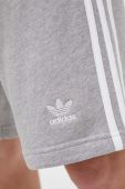 Бавовняні шорти adidas Originals Adicolor Classics 3-Stripes Sweat Shorts колір сірий IA6354-grey