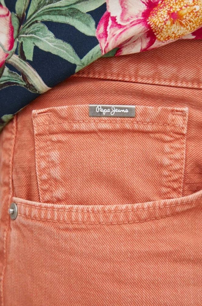 Джинсові шорти Pepe Jeans Callen чоловічі колір помаранчевий фото 4
