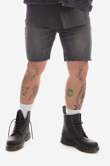 Джинсові шорти KSUBI чоловічі колір чорний MPS23WA001-BLACK