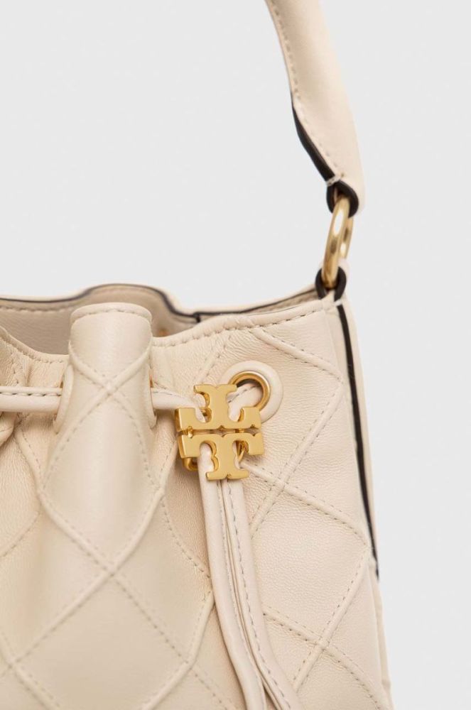 Шкіряна сумочка Tory Burch колір бежевий (2924126) фото 4